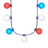 Blinkee Party Globes Light Up Patriotic Necklace Red White & Blue - Large