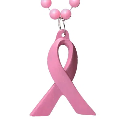 Blinkee Pink Ribbon Beaded Necklace - Pack Of 12