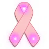 Blinkee Pink Ribbon Flashing Body Light Lapel Pins