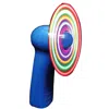 BLINKEE PORTABLE LIGHT UP MINI COOLING FAN WITH BLUE HANDLE BATTERY OPERATED FOR HOT WEATHER