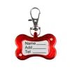 Blinkee Red Flashing Dog Bone Body Name Tag Safety Light
