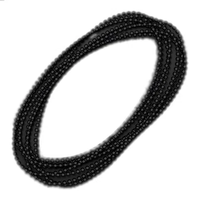 Blinkee Smooth Round Opaque Bead Mardi Gras Necklace, Black - Pack Of 12