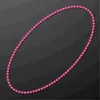 Blinkee Smooth Round Opaque Bead Mardi Gras Necklace, Pink - Pack Of 12