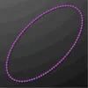 Blinkee Smooth Round Opaque Bead Mardi Gras Necklace, Purple - Pack Of 12
