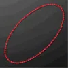 Blinkee Smooth Round Opaque Bead Mardi Gras Necklace, Red - Pack Of 12