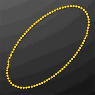 Blinkee Smooth Round Opaque Bead Mardi Gras Necklace, Yellow - Pack Of 12