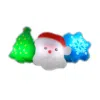 Blinkee Soft Assorted Color Santa Tree Snowflake Christmas Party Ring - Pack Of 12