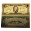 Blinkee Ten Dollar Commemorative Collectible Premium Replica Paper Money Bill 24k Gold Plated Fake Currency 