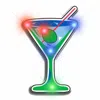 Blinkee Well Martini Flashing Body Light Lapel Pins