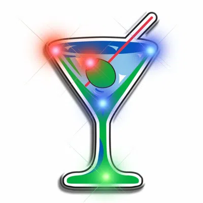 Blinkee Well Martini Flashing Body Light Lapel Pins