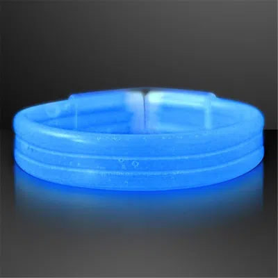 Blinkee Wide Glow Stick 8 In. Bracelet Blue - Pack Of 30