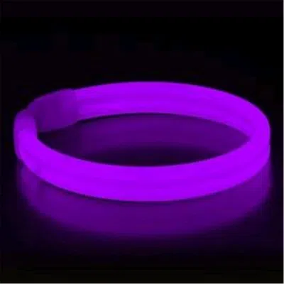 Blinkee Wide Glow Stick 8 In. Bracelet Purple - Pack Of 30