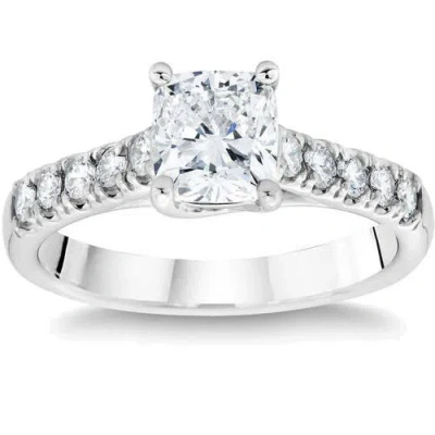 Bliss Diamond 1 1/2 Ct Cushion Diamond Engagement Ring 14k Gold Lab Grown