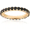 Bliss Diamond 1 1/2ct Black Diamond Eternity Ring 14k Gold Womens Stackable Band In 14k Yellow Gold
