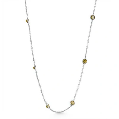 Bliss Diamond 1 1/2ct Diamond By The Yard Station Necklace 14k Gold Lab Grown