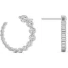 Bliss Diamond 1 1/2ct Graduated Diamond Circle Earrings 14k Gold Journey Studs Lab Grown In 14k White Gold