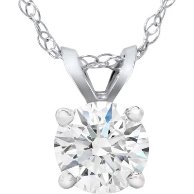 Bliss Diamond 1 1/4ct Lab Grown Diamond Round Solitaire Pendant 14k Gold In 14k White Gold