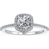 Bliss Diamond 1 Ct Diamond Cushion Halo Engagement Ring Lab Grown 14k Gold In 14k White Gold