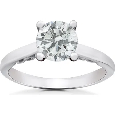 Bliss Diamond 1 Ct Diamond Round Solitaire Engagement Ring 14k Gold Lab Grown In 14k White Gold