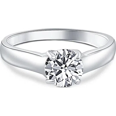 Bliss Diamond 1 Ct Solitaire Round Cut Diamond Engagement Ring 14k Gold Lab Grown In Silver