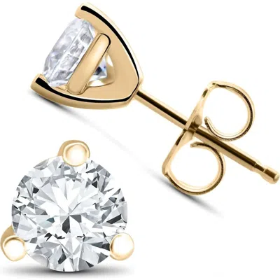 Bliss Diamond 1 Ct Tdw Lab Grown Diamond Martni Studs 14k Gold Earrings