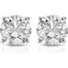 Bliss Diamond 1 Ct Tdw Round Cut 14k Or Gold Diamond Studs Earrings Igi Certified In Silver