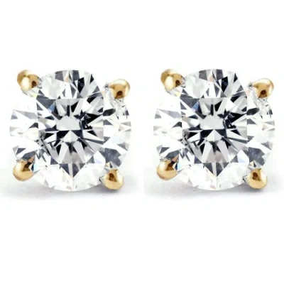 Bliss Diamond 1 Ct. T.w. Natural Diamond Studs 14k Or Gold In Yellow Gold
