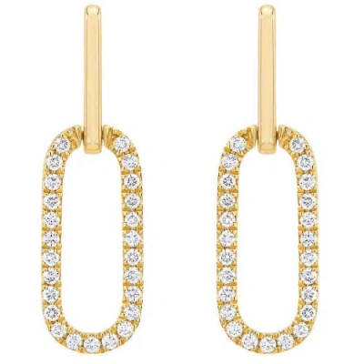 Bliss Diamond 1" Tall Lab Grown In 10k Yellow Gold