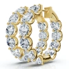 Bliss Diamond 10ct Diamond Hoops U Prong 1" Tall Or Gold