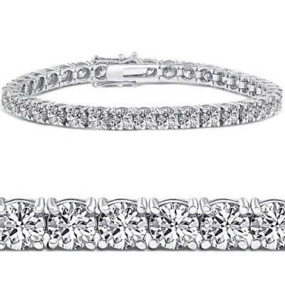 Bliss Diamond 10ct Diamond Tennis Bracelet 14k White Gold Lab Grown 7"