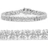 Bliss Diamond 10ct Pear Shape Diamond Tennis Bracelet Wide 14k Gold Lab Grown In 14k White Gold