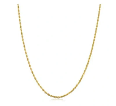 Bliss Diamond 10k Gold 1.5-mm Semi Solid Rope Chain Necklace
