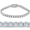 Bliss Diamond 11 Ct T.w. Lab Grown Diamond Tennis Bracelet 14k Gold 7" In 14k White Gold