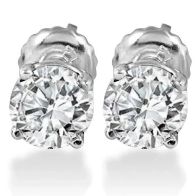 Bliss Diamond 1.25ct Lab Grown Diamond Studs Screw Back 14k White Gold