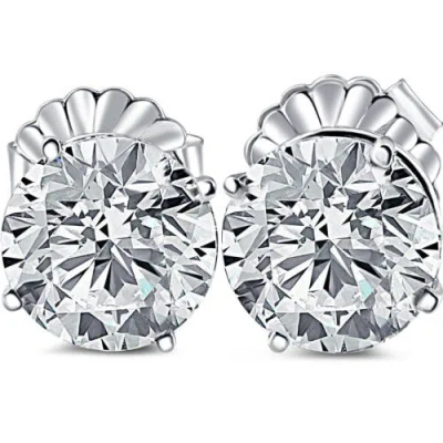 Bliss Diamond 12ct Certified Lab Grown Diamond Studs In 14k White Gold