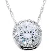 Bliss Diamond 1/2ct Diamond Halo Pendant 14k Gold Lab Grown In 14k White Gold