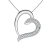 Bliss Diamond 1/2ct Diamond Heart Pendant Gold 18" Necklace Lab Grown In 10k White Gold