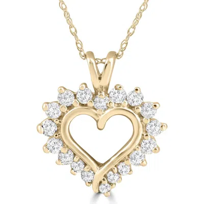 Bliss Diamond 1/2ct Diamond Petite Diamond Pendant Necklace In Gold