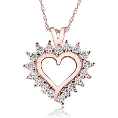 Bliss Diamond 1/2ct Diamond Petite Diamond Pendant Necklace In Gold