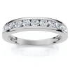 Bliss Diamond 1/2ct Diamond Wedding Ring Channel Set 14k Gold Or Platinum Lab Grown Ef/vs In Silver