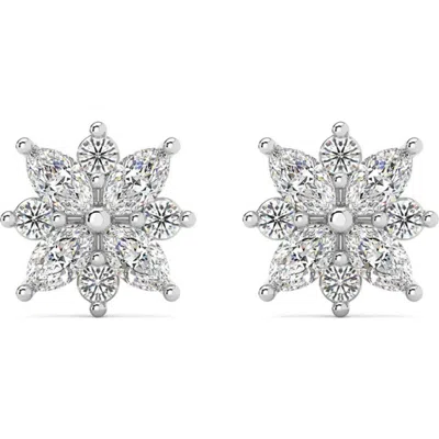 Bliss Diamond 1/2ct Marquise Star Diamond Earrings 14k Gold Earrings Lab Grown In 14k White Gold
