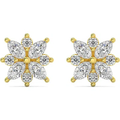 Bliss Diamond 1/2ct Marquise Star Diamond Earrings 14k Gold Earrings Lab Grown In 14k Yellow Gold