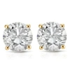 Bliss Diamond 1/2ct Round Diamond Studs Earrings In Yellow Gold