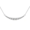 Bliss Diamond 1/2ct Tw Diamond Graduated Bar Necklace 14k Gold Lab Grown Pendant 28mm In 14k White Gold