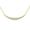 Bliss Diamond 1/2ct Tw Diamond Graduated Bar Necklace 14k Gold Lab Grown Pendant 28mm In 14k Yellow Gold