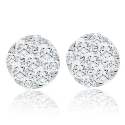 Bliss Diamond 1/2ct Tw Round Cut Diamond Pave Studs Lab Grown 10k Gold Earrings