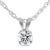 Bliss Diamond 1/3 Ct Diamond Solitaire Pendant Necklace In Silver