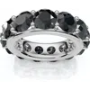 Bliss Diamond 13ct Black Diamond Eternity Ring 10k Gold Lab Grown