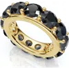 Bliss Diamond 13ct Black Diamond Eternity Ring 10k Gold Lab Grown