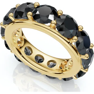 Bliss Diamond 13ct Black Diamond Eternity Ring 10k Gold Lab Grown